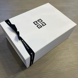 Large White GIVENCHY Gift Box with Ribbon and Confetti 12x9x4.5"